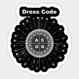 Amino Acid Science Dress Code Science Geek Sticker